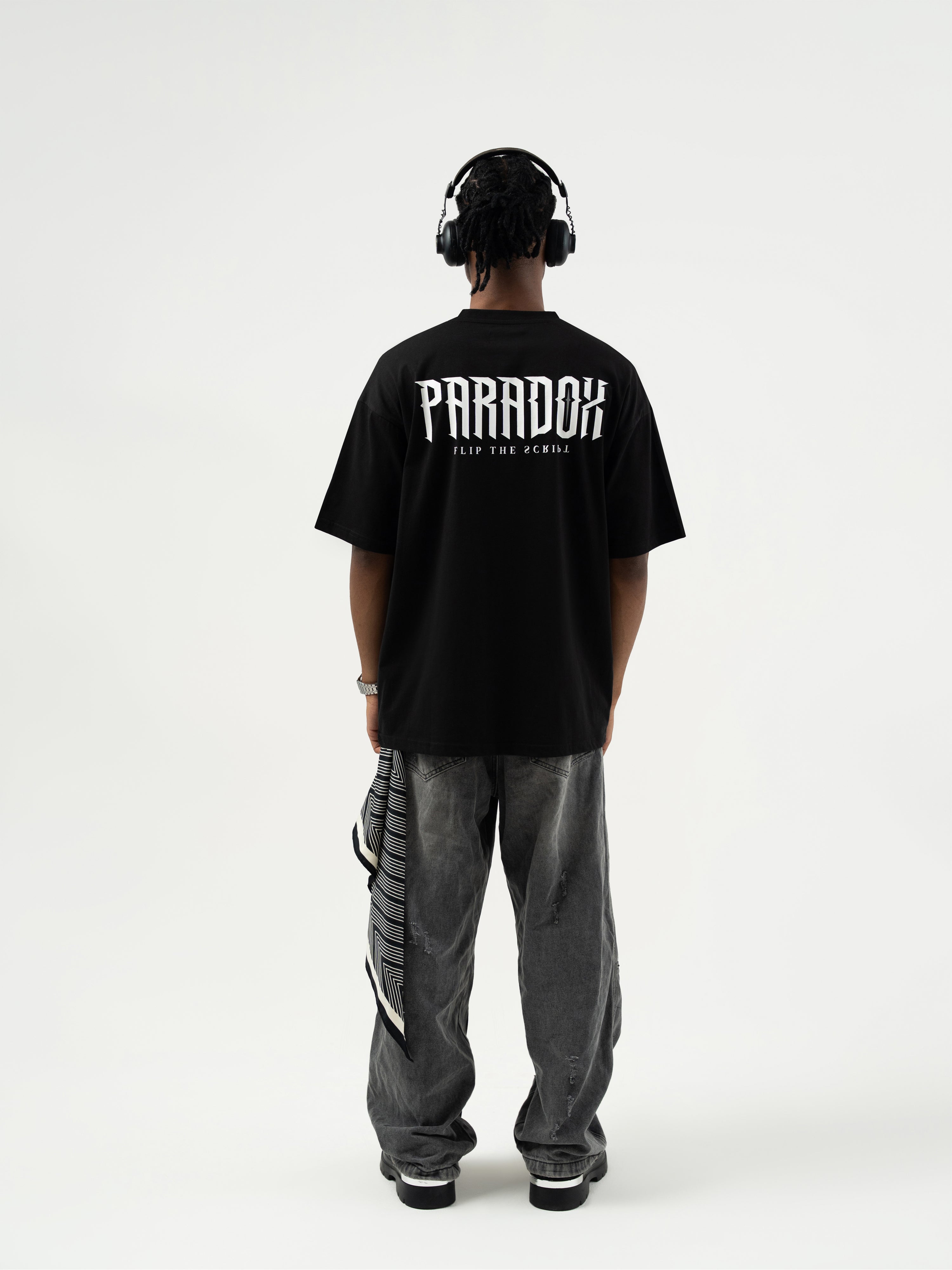 Flip the Script Black Oversized