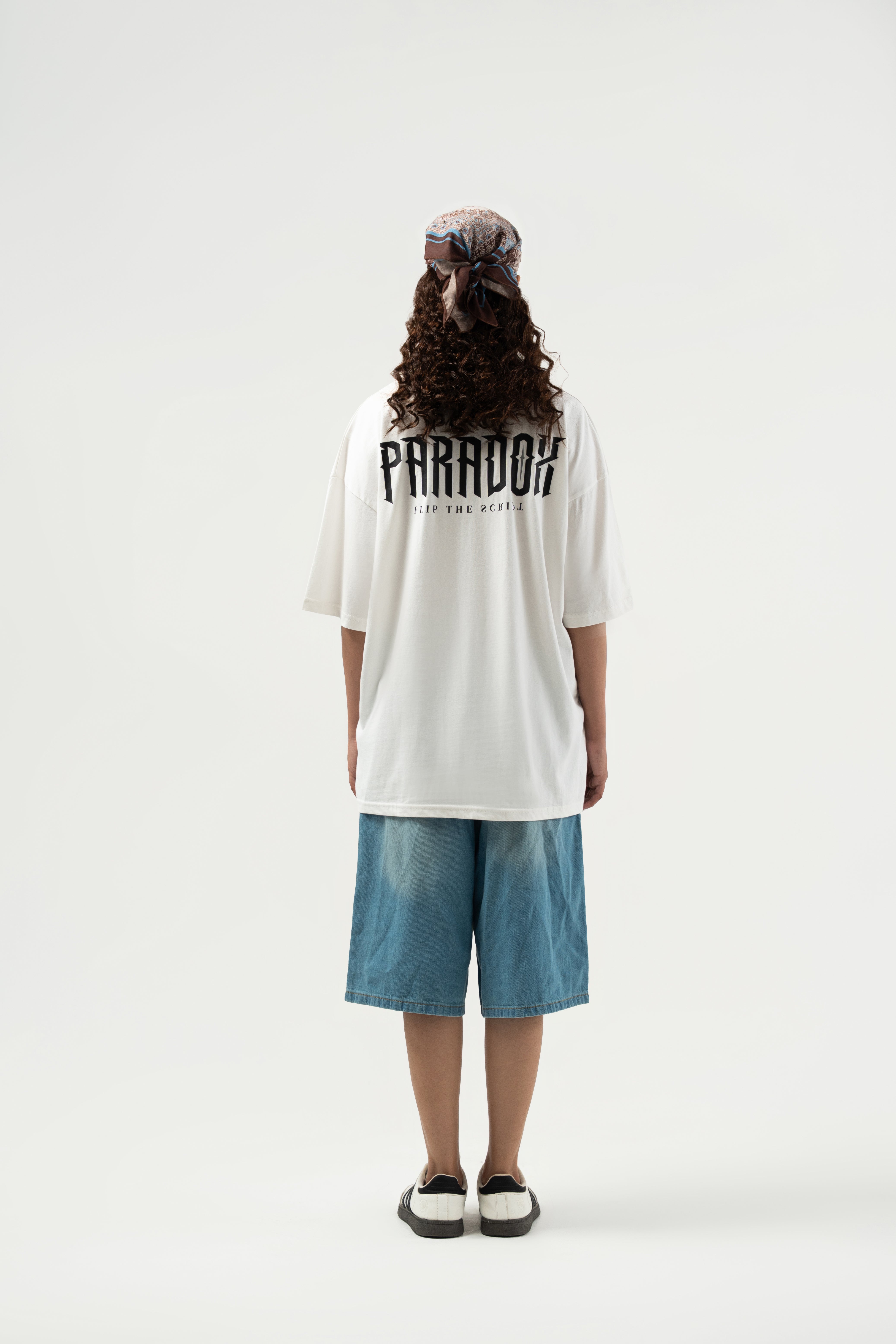 Flip the Script White Oversized
